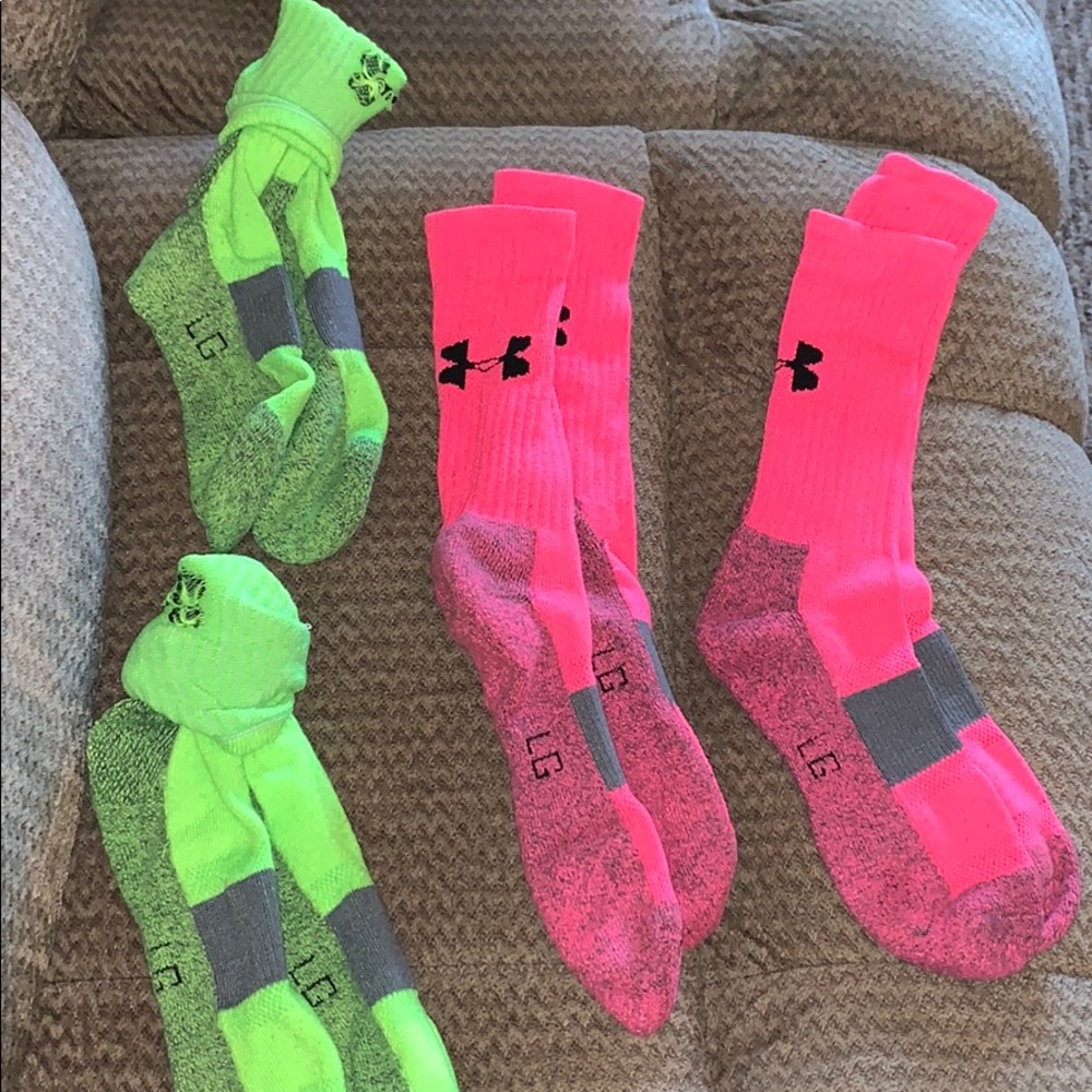 ‼️Long Under Armour Socks Pink